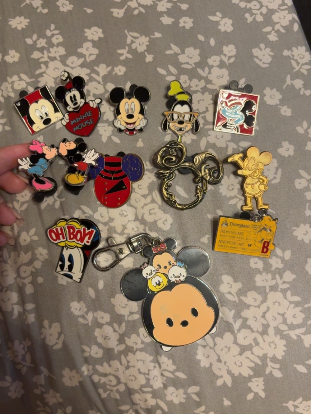 Disney Multicharacter Enamel Pin Lot - Black, Red, Yellow, Gold